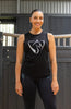 Youth BARE Silver Logo Tank Top - Black BARE Equestrian
