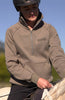 BARE Quarter Zip Teddy Pullover Sweater - Walnut BARE Equestrian