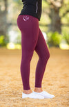 BARE ThermoFit Winter Performance Riding Tights - Ruby
